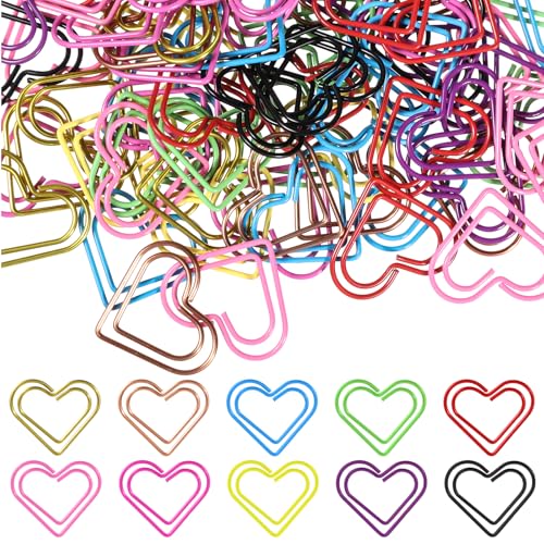 100 Stück niedliche Metall-Büroklammern in Herzform, Liebesform, Binder-Büroklammern, bunte Büroklammern, für Büro, Schule, Dokumente, Notizen, Hochzeitsdekoration, Lesezeichen, Studium, Geschenke 100 Stück niedliche Metall-Büroklammern in Herzform, Liebesform, Binder-Büroklammern, bunte Büroklammern, für Büro, Schule, Dokumente, Notizen, Hochzeitsdekoration, Lesezeichen, Studium, Geschenke von EupHHonycs