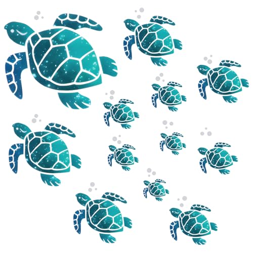 15 Stück Meeresschildkröten-Vinyl-Wandaufkleber, Wasserschildkröte Unter Dem Meer, Fliesenaufkleber Bad Wasserdichte Schildkröten Aufkleber für Badezimmer, Schlafzimmer, Wohnzimmer, Toilette 15 Stück Meeresschildkröten-Vinyl-Wandaufkleber, Wasserschildkröte Unter Dem Meer, Fliesenaufkleber Bad Wasserdichte Schildkröten Aufkleber für Badezimmer, Schlafzimmer, Wohnzimmer, Toilette von EupHHonycs