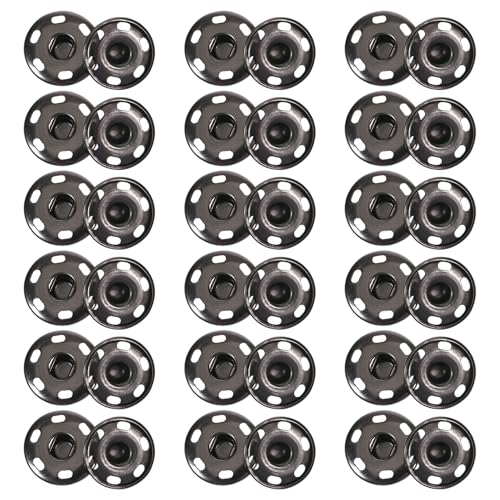 50 Sets 1,9 cm Druckknöpfe zum Aufnähen, Metallknöpfe, schwarze große Druckknöpfe zum Nähen, Verschlüsse Druckknöpfe zum Nähen 50 Sets 1,9 cm Druckknöpfe zum Aufnähen, Metallknöpfe, schwarze große Druckknöpfe zum Nähen, Verschlüsse Druckknöpfe zum Nähen von EupHHonycs