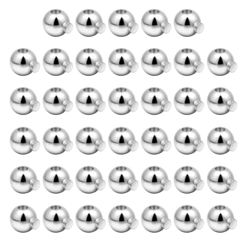 Quetschperlen für Schmuckherstellung, silberfarbene Abstandshalter, Metallperlen, Stopper für Armbänder, Halsketten, Schmuckherstellung, 40 Stück Quetschperlen für Schmuckherstellung, silberfarbene Abstandshalter, Metallperlen, Stopper für Armbänder, Halsketten, Schmuckherstellung, 40 Stück von EupHHonycs