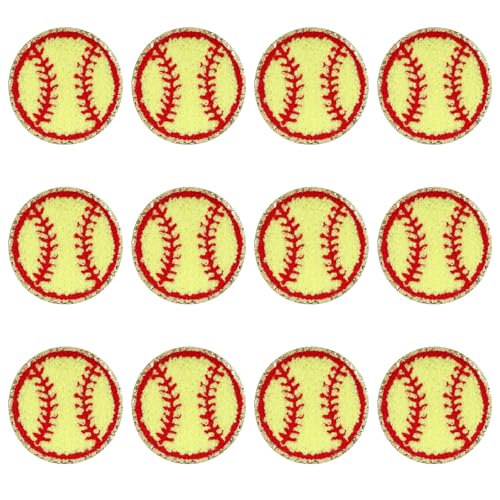 Softball-Flicken zum Aufbügeln, Gelb, Baseball-Chenille, zum Aufbügeln mit goldenen Kanten, dekorativ, bestickt, Reparaturflicken, Applikationen, Kleidungsverzierungen für Kleidung, Jacken, Hüte Softball-Flicken zum Aufbügeln, Gelb, Baseball-Chenille, zum Aufbügeln mit goldenen Kanten, dekorativ, bestickt, Reparaturflicken, Applikationen, Kleidungsverzierungen für Kleidung, Jacken, Hüte von EupHHonycs