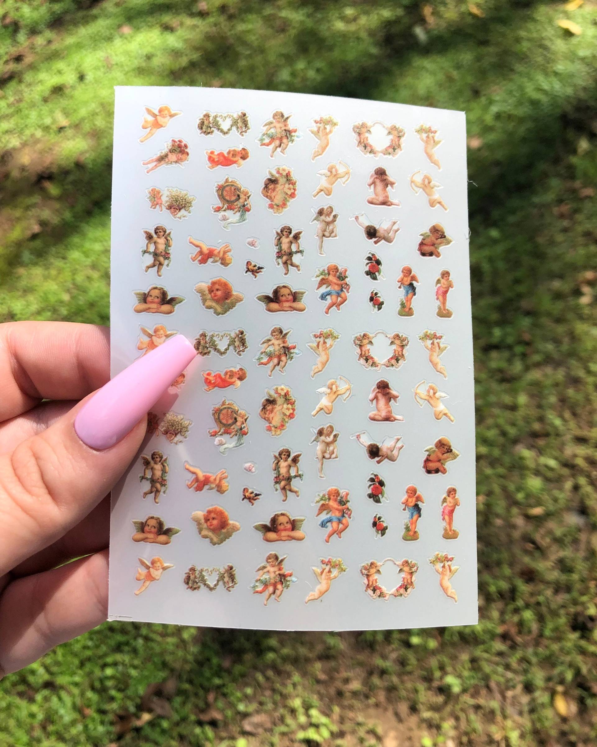 Cherub Nail Sticker, Engel Nagel Aufkleber, Art Zubehör Cherub Nail Sticker, Engel Nagel Aufkleber, Art Zubehör von EuphoricNailsDesign