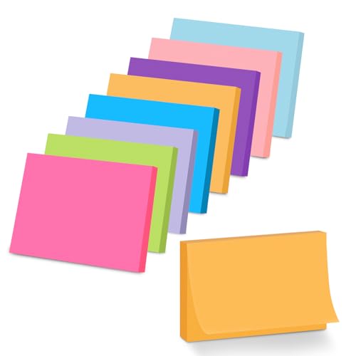 8 Blöcke Große Sticky Notes, 76 x 127mm Haftnotizen Klebezettel, 80 Blatt pro Block, Selbstklebende Notizzettel in 8 leuchtenden Farben für Büro, Schule, Planung und Zuhause 8 Blöcke Große Sticky Notes, 76 x 127mm Haftnotizen Klebezettel, 80 Blatt pro Block, Selbstklebende Notizzettel in 8 leuchtenden Farben für Büro, Schule, Planung und Zuhause von Euqvunn