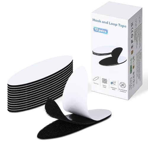 Euqvunn 12 Pairs Klettband Selbstklebend Extra Stark, Kein Abheben an den Rändern Klettverschluss Selbstklebend, Schwarz Klettverschluss zum Kleben, Wiederverwendbares Nylon-Klettband Für DIY, Zuhause Euqvunn 12 Pairs Klettband Selbstklebend Extra Stark, Kein Abheben an den Rändern Klettverschluss Selbstklebend, Schwarz Klettverschluss zum Kleben, Wiederverwendbares Nylon-Klettband Für DIY, Zuhause von Euqvunn
