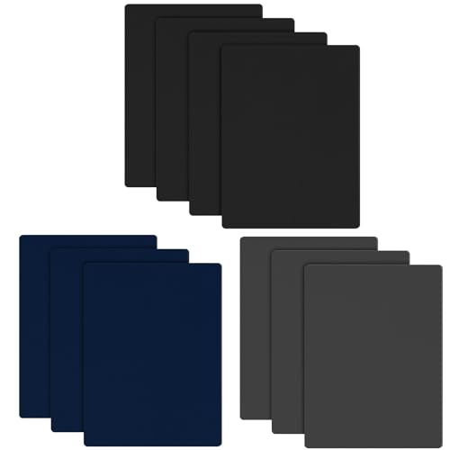 Euqvunn Nylon Flicken Selbstklebend, 10 Stück Zelt Flicken Selbstklebend (20cm x 15cm), Schweres Nylon, Wasserabweisend, flicken selbstklebend stoff für Zelte, Jacken, Rucksäcke (Schwarz/Blau/Grau) von Euqvunn