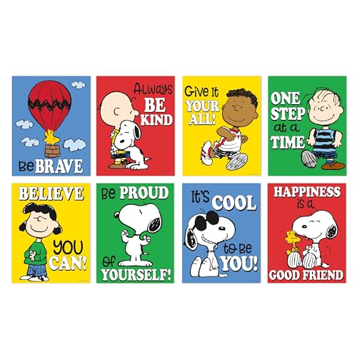 Eureka 838003 Peanuts Mini-Poster-Set für Lehrer, 27,9 x 35,6 cm, mehrfarbig, 8 Stück Eureka 838003 Peanuts Mini-Poster-Set für Lehrer, 27,9 x 35,6 cm, mehrfarbig, 8 Stück von Eureka