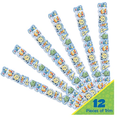 Eureka 846352 S'Cool Era Charaktere, extra breit, dekorative Klassenzimmer- und Pinnwand-Bordüre für Lehrer, 8,3 cm breit mit 10 m insgesamt, mehrfarbig, 12 Streifen Eureka 846352 S'Cool Era Charaktere, extra breit, dekorative Klassenzimmer- und Pinnwand-Bordüre für Lehrer, 8,3 cm breit mit 10 m insgesamt, mehrfarbig, 12 Streifen von Eureka