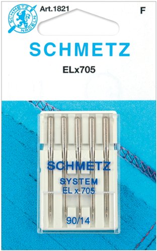 Euro-Notions ELX705 Nadeln für Overlock-Maschine, Größe 14/90, Mehrfarbig, 5 Stück von Euro-Notions