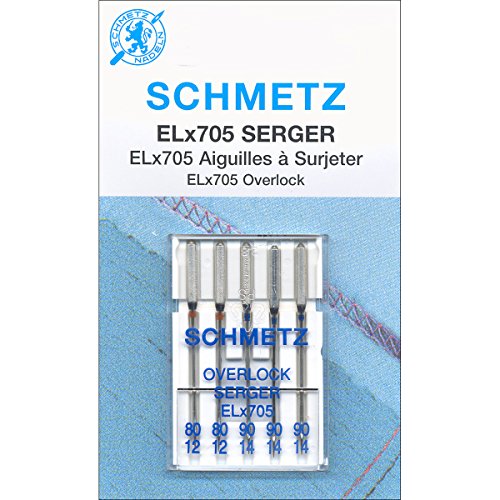 Euro-Notions ELx705 Overlock-Maschine Needles-Sizes 12/80 (2), 14/90 (3), andere, Mehrfarbig von Euro-Notions