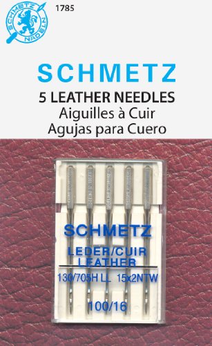 euro-notions Leder Maschine needles-size 16/100 5/Pkg, andere, mehrfarbig von SCHMETZ