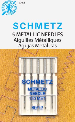 Euro-Notions Metallic Maschine Needles-Size 12/80 5/Pkg, andere, Mehrfarbig von SCHMETZ
