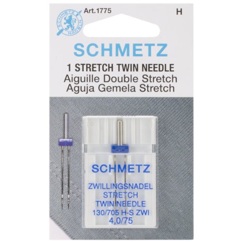 Euro-Notions Stretch Twin Maschine Needle-Size 4.0/75 1/Pkg, andere, Mehrfarbig von SCHMETZ