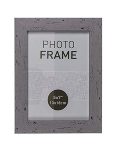 EuroDiscount Bilderrahmen Fotorahmen Kunststoff Rahmen in Holz vintage Optik für Bildformat 13 x 18 cm 1 Stück, Farbe:Grau EuroDiscount Bilderrahmen Fotorahmen Kunststoff Rahmen in Holz vintage Optik für Bildformat 13 x 18 cm 1 Stück, Farbe:Grau von EuroDiscount