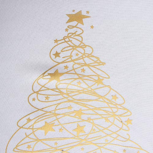 Eurofirany Tablecloth, Polyester, White, 85 x 85 x 6 cm von Eurofirany