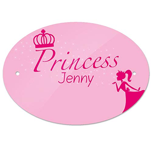 Türschild mit Namen Jenny und Prinzessin-Motiv | Kinderzimmer-Schild von Eurofoto