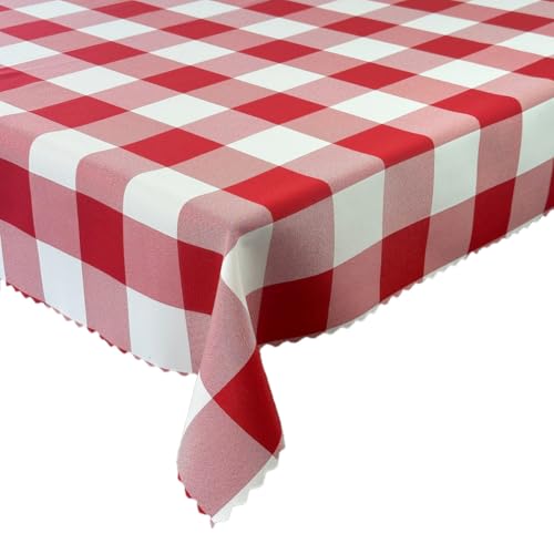 Tischdecke Fleckenresistente Tischtücher Bedruckt Abwaschbar Pflegeleicht Lotus Effekt Kariert Rot 110x200 cm Tischdecke Fleckenresistente Tischtücher Bedruckt Abwaschbar Pflegeleicht Lotus Effekt Kariert Rot 110x200 cm von Euromat
