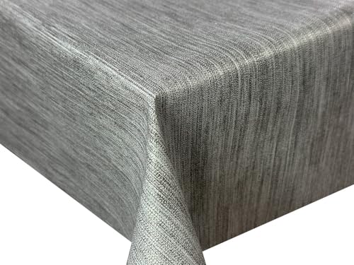 Wachstuch Tischdecke abwaschbar Gartentischdecke, Viele Größen und Designs, wasserabweisend (Grau Textur- 733-9, 200x140 cm) von Euromat