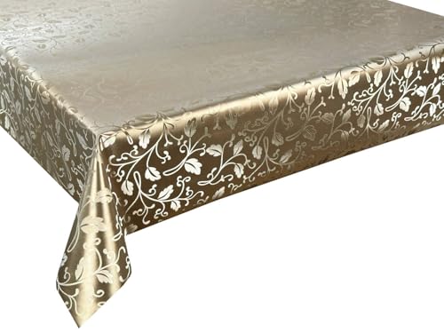 Wachstücher Tischdecke Wachstuch Gartentischdecke wasserdichte Abwaschbar Gold Blumen GY-6262N 500x137 cm Wachstücher Tischdecke Wachstuch Gartentischdecke wasserdichte Abwaschbar Gold Blumen GY-6262N 500x137 cm von Euromat