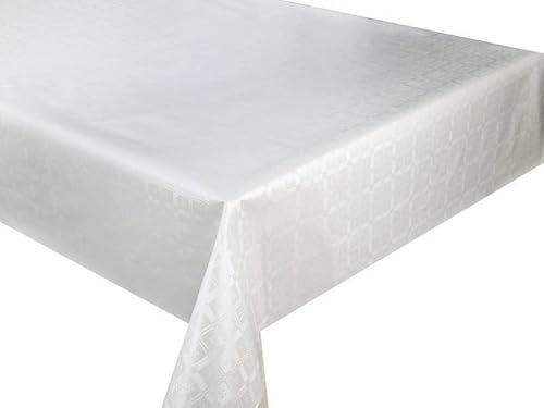 Wachstücher Tischdecke Wachstuch Gartentischdecke wasserdichte Abwaschbar Kariert Weiß 03011-01 100x140 cm von Euromat