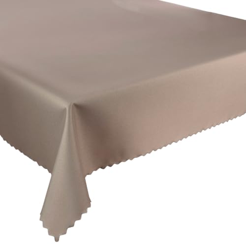 wasserdichte Tischdecke Gartentischdecke Wasserabweisend Wetterfest Garten Balkon Terrasse Braun 140x220 cm von Euromat
