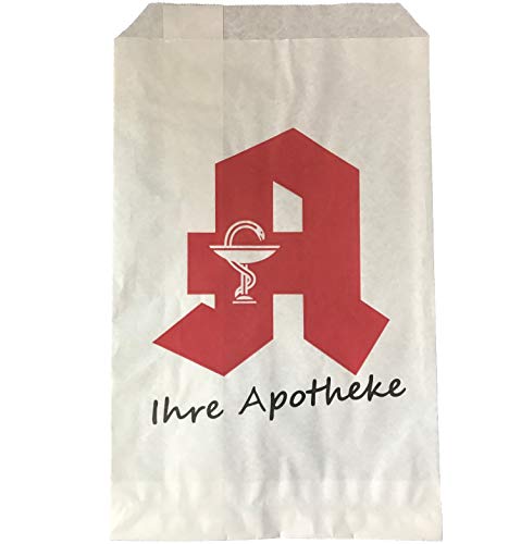 1000 Apothekentüten aus Kraftpapier 17,5x29 cm – Stabil, umweltfreundlich & modern – Papier Medikamententaschen für sichere Abgabe in Apotheke, Drogerie & Reformhaus von Europack Wrapping Solutions