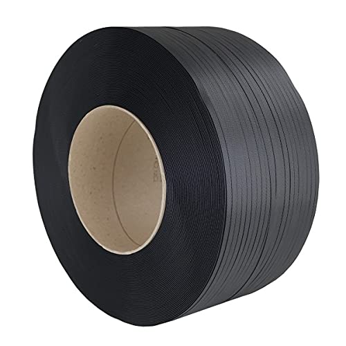 Europack24 2 Rollen PP-Umreifungsband 9×0,55mm | Kern ⌀ 200mm | Rollenbreite 190mm | 4000m Großrolle Polypropylenband | Verpackungsband mit hoher Elastizität und Reißfestigkeit von Europack24