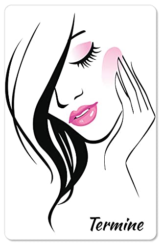 500 Terminkarten bedruckt mit Ihrer Adresse für Kosmetik Wellness Spa - Kein Stempel notwendig - Inkl. Kartenspender (Design #007) von Europrint24