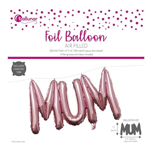 13 Zoll Rosa Mama Folienballon Innen & Außen Dekorationen Mama Party Ballons Supplies für Mütter Geburtstag Party Feier von Eurowrap