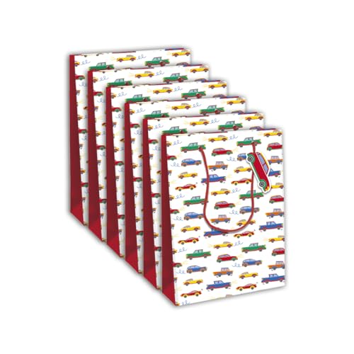 Clairefontaine 32472-2Cpack Geschenktüten Excellia, groß, 26,5 x 14 x 33 cm, 210 g, Motiv: Kinderautos, Geschenkverpackung, ideal für: Gesellschaftsspiele, Puzzles von Eurowrap