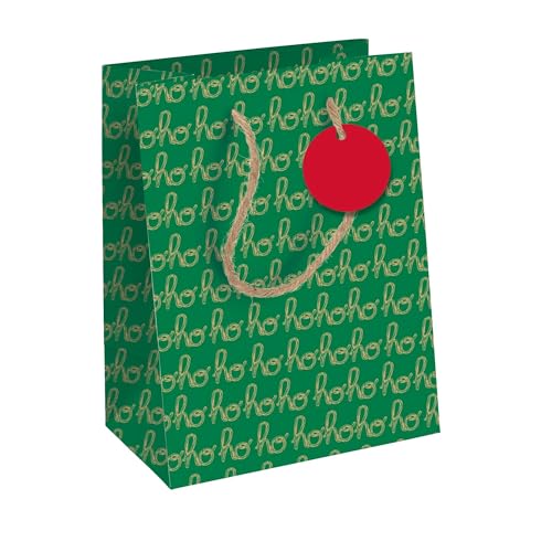 Eurowrap X-34656-3C – Weihnachtsgeist, Kraft, mittlere Tasche, 21,5 x 10,2 x 25,3 cm, 6 Stück von Eurowrap