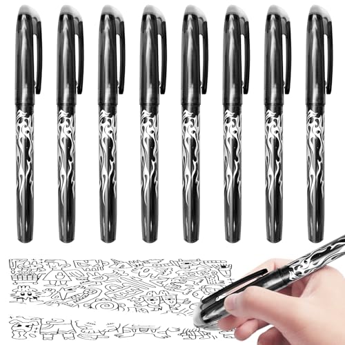 Eurtes Radierbarer Kugelschreiber, 8 Stück Schwarz Tintenroller Radierbar Set 0.5mm Löschbare Gelschreiber, Nachfüllbarer Radierstift, Radierbare Stifte für Bürobedarf Schulsachen Eurtes Radierbarer Kugelschreiber, 8 Stück Schwarz Tintenroller Radierbar Set 0.5mm Löschbare Gelschreiber, Nachfüllbarer Radierstift, Radierbare Stifte für Bürobedarf Schulsachen von Eurtes