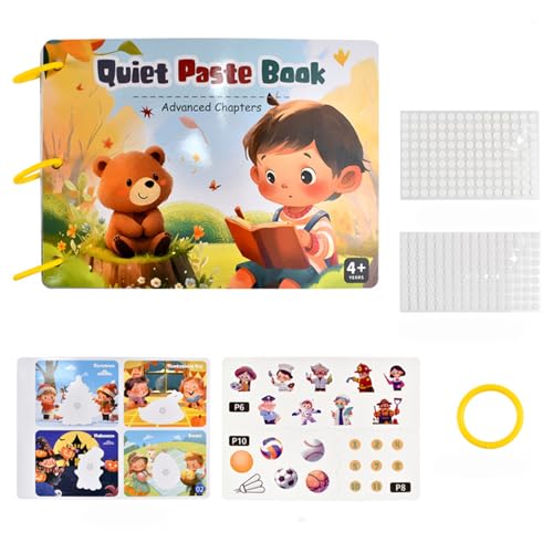 Euyehn Frühes Lernaufkleberbuch, Learning Sticker Books for Kids - Sensorische Spielzeug -Vorschulaktivität Tiere Aufkleber Buch - Kinderspielzeug interaktive Feinmotorik -Fähigkeiten Kinderhandwerk von Euyehn