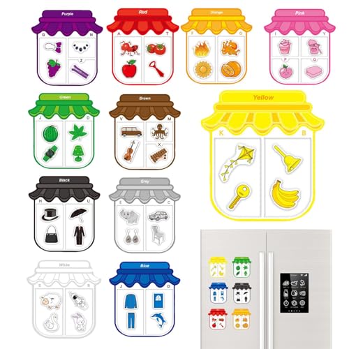 Euyehn Magnetfarben -Sortierset für Kühlschrank, Farbfahrzeugmagnete für Kühlschrank, Farbanpassungsmagnete, Vorschule Bildungsspielzeug für Whiteboard, Briefe Lernaktivitäten für Kinder 3-6 Euyehn Magnetfarben -Sortierset für Kühlschrank, Farbfahrzeugmagnete für Kühlschrank, Farbanpassungsmagnete, Vorschule Bildungsspielzeug für Whiteboard, Briefe Lernaktivitäten für Kinder 3-6 von Euyehn