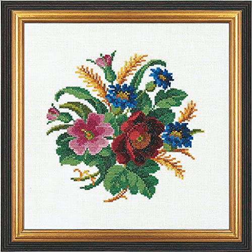 Eva Rosenstand Kreuzstich Set Kornblume und Mohn, Zählmuster, 25x25cm von Eva Rosenstand Clara Wæver