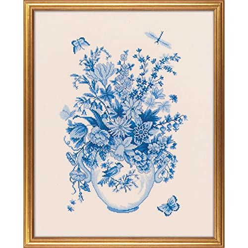 Eva Rosenstand Kreuzstich Set Blaue Blumen 2 Zählmuster von Eva Rosenstand
