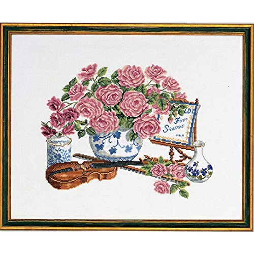 Kreuzstich Set Rosen und Geige Zählmuster Kreuzstich Set Rosen und Geige Zählmuster von Eva Rosenstand