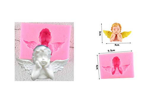 Eva Shop® Engel Resin Gießform Silikonform Fondant Backform Kerzenform Seifenform Kristallform Epoxidharz Form Harzform Gipsform für Handwerk, Tischdekoration, Hochzeit UVM. von Eva Shop