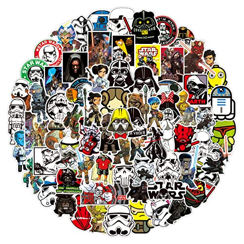 100 Stück Star Wars Aufkleber, wasserfeste Vinyl Sticker für Laptops Gepäck, Helme, Skateboards, Computer, Tassen, Fahrräder, Spielzeug, Tischplatten usw von EvanMader