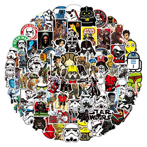 EvanMader 100 Stück Star Wars Aufkleber, wasserfeste Vinyl Sticker für Laptops Gepäck, Helme, Skateboards, Computer, Tassen, Fahrräder, Spielzeug, Tischplatten usw von EvanMader