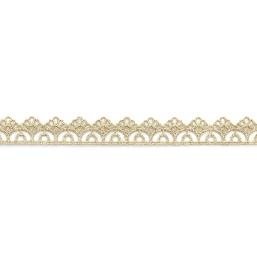 4,5 m goldfarbene Spitzenborte zum Nähen bestickt mit Quasten-Design (Gold #B62 (4,5 m) von EveStroKA