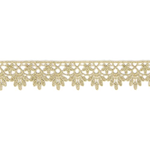 Spitzenband, 4,5 m, goldfarben, bestickt, Spitzenband, Besatz, Stoff (Gold #87 (4,5 m)) von EveStroKA
