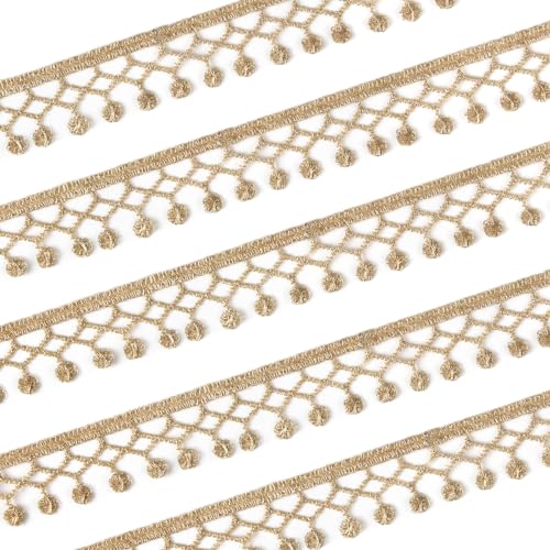 Spitzenbordüre Goldene Spitzenband Hochwertiger Spitze borten zum nähen für DIY Handwerk Kleidung Zubehör Dekor (Gold #L21（5Yards）) von EveStroKA