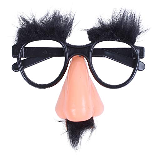 Evenden Runde Brille mit rosa Nase und schwarzem Schnurrbart zu Koralle Clown von Evenden
