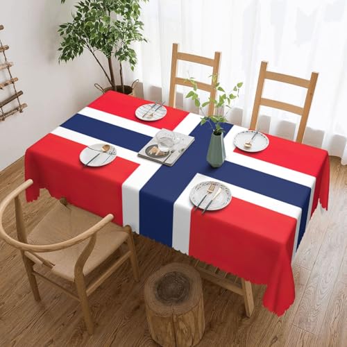Evengigy Tischdecke mit norwegischer Flagge, bedruckt, Tischdecke, Abendessen, Küchentischdecke für rechteckige Tische Evengigy Tischdecke mit norwegischer Flagge, bedruckt, Tischdecke, Abendessen, Küchentischdecke für rechteckige Tische von Evengigy