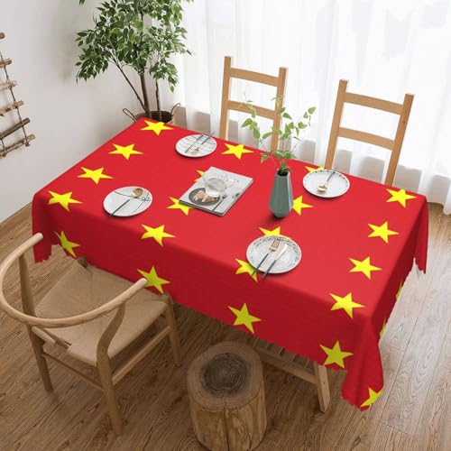 Evengigy Tischdecke mit vietnamesischer Flagge, bedruckt, Tischdecke, Abendessen, Küchentischdecke für rechteckige Tische Evengigy Tischdecke mit vietnamesischer Flagge, bedruckt, Tischdecke, Abendessen, Küchentischdecke für rechteckige Tische von Evengigy