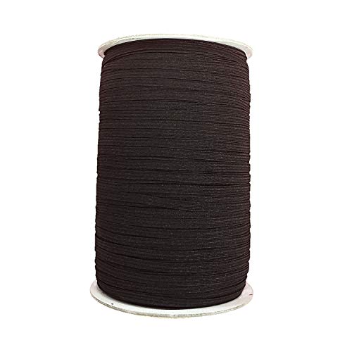 12 mm breite, schwarze elastische Schnur, 50 m – langlebiges und dehnbares Nähgarn für Kleidung, Bastelarbeiten, Stricken, Schmuckherstellung, Perlen, Taillenbänder, Armbänder, Heimdekoration und mehr von Event Decor Shop