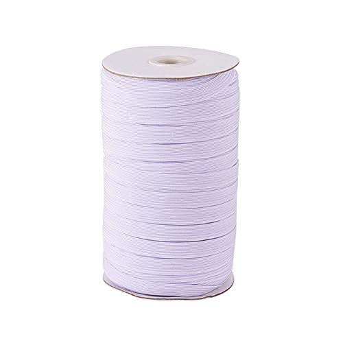 12 mm breite, weiße elastische Schnur, 50 Meter – langlebiges und dehnbares Nähgarn für Kleidung, Bastelarbeiten, Stricken, Schmuckherstellung, Perlen, Taillenbänder, Armbänder, Heimdekoration und von Event Decor Shop