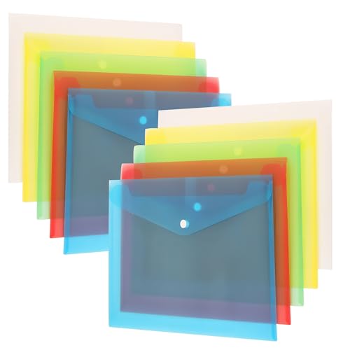 EVENT DECOR SHOP A4 Kunststoff-Präsentationshüllen – 5 verschiedene transparente Farben, Polypropylen, A4-Dokumentenhalter Umschläge, 33,4 cm × 23,6 cm, 10 Stück EVENT DECOR SHOP A4 Kunststoff-Präsentationshüllen – 5 verschiedene transparente Farben, Polypropylen, A4-Dokumentenhalter Umschläge, 33,4 cm × 23,6 cm, 10 Stück von Event Decor Shop