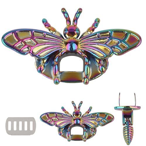 EVENT DECOR SHOP Dekorativer Bienen-Drehverschluss, Metalltaschenverschluss für DIY-Handtaschen, Geldbörsen, Retro-Bienen-Drehschloss-Hardware, stilvoller Handtaschen-Verschluss, Lederhandwerk von Event Decor Shop