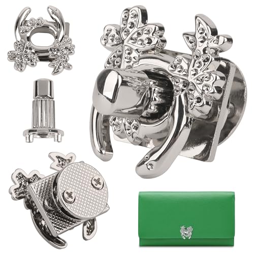 EVENT DECOR SHOP Metall-Drehverschluss in Blumenform, Retro-Taschen-Verschluss, Hardware für DIY-Lederwaren, Handtaschen, Geldbörsen, Schultertaschen, stilvolles Blumen-Drehschloss für Handtaschen und EVENT DECOR SHOP Metall-Drehverschluss in Blumenform, Retro-Taschen-Verschluss, Hardware für DIY-Lederwaren, Handtaschen, Geldbörsen, Schultertaschen, stilvolles Blumen-Drehschloss für Handtaschen und von Event Decor Shop